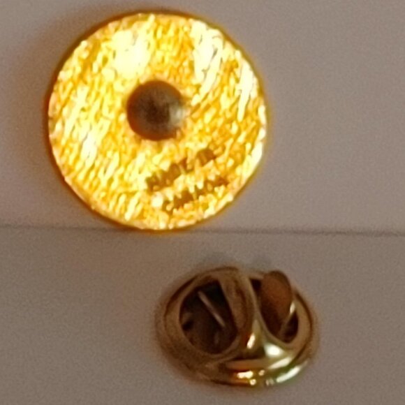 ALGOMA CENTRAL RAILWAY Enamel Pin Round Gold Tone TOUR TRAIN - Picture 2 of 3